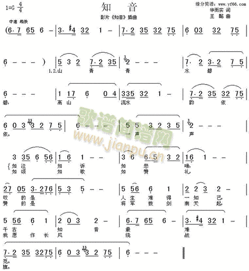 电影《知音》中主题曲《知音》的词作者是谁？