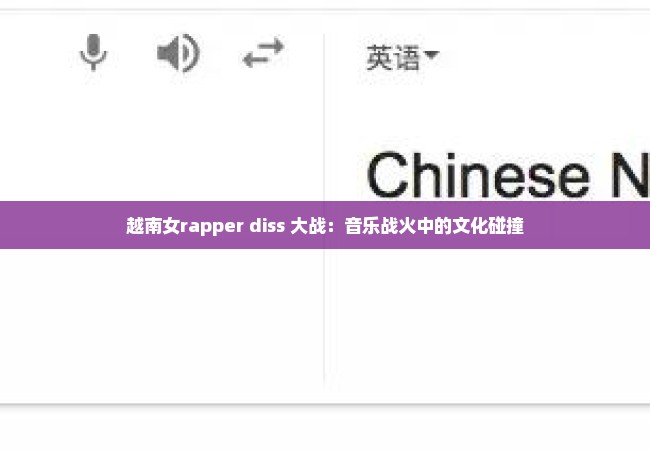 越南女rapper diss 大战：音乐战火中的文化碰撞