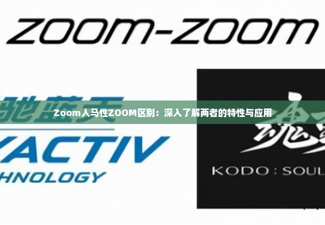 Zoom人马性ZOOM区别：深入了解两者的特性与应用