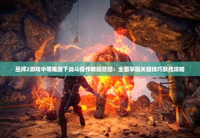 巫师2游戏中等难度下战斗操作精髓总结：全面掌握关键技巧致胜攻略