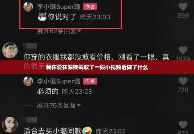 我在爱在深夜截取了一段小视频后做了什么